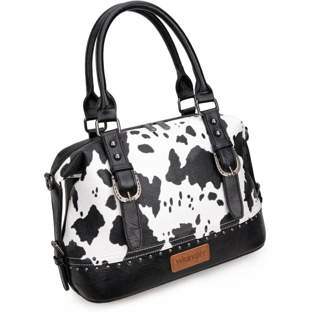 Women's Wrangler Hobo Shoulder Barrel Satchel Detachable Strap Doctor Hand Bag